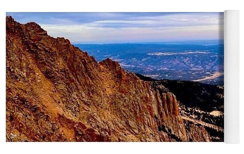 Majestic Mountain Panorama at Dawn - Yoga Mat