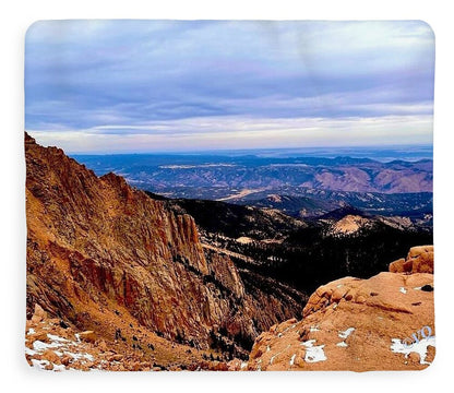 Majestic Mountain Panorama at Dawn - Blanket