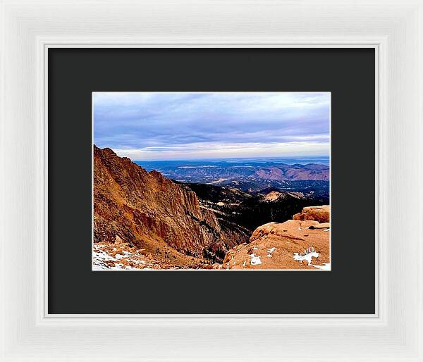 Majestic Mountain Panorama at Dawn - Framed Print