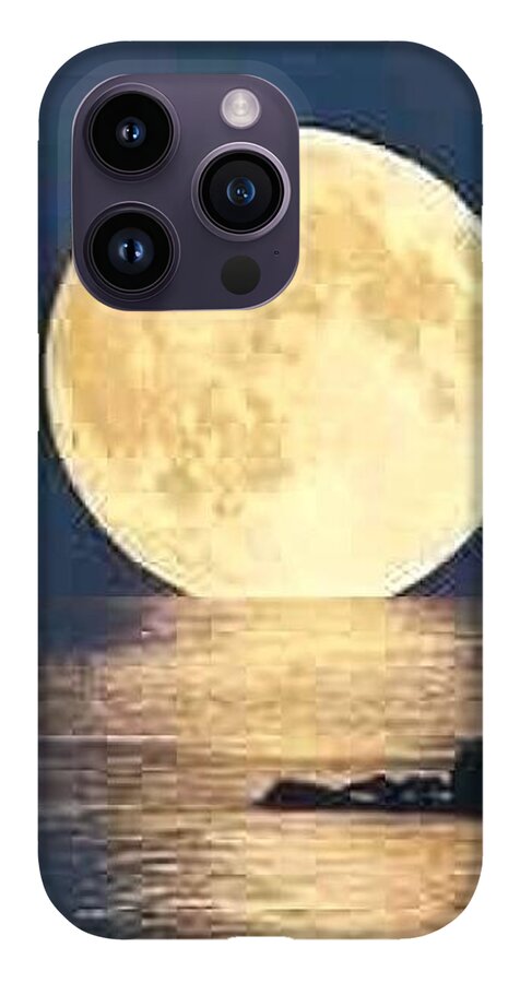 Moonrise Over Tranquil Waters - Phone Case