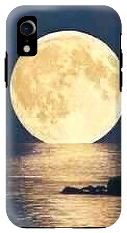 Moonrise Over Tranquil Waters - Phone Case
