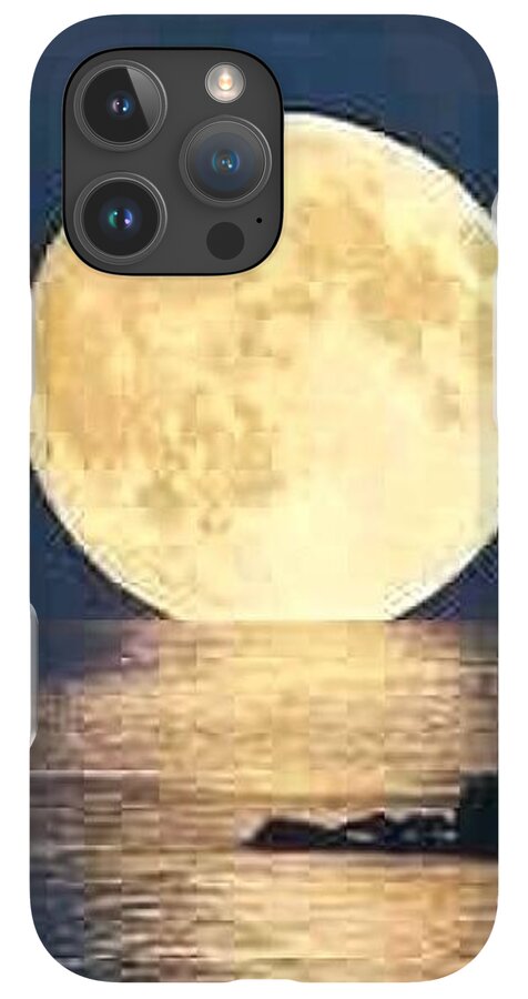 Moonrise Over Tranquil Waters - Phone Case