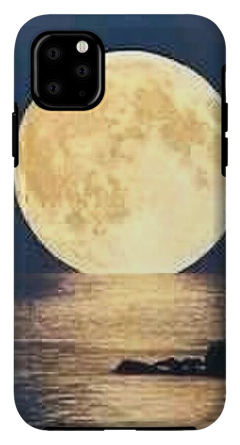 Moonrise Over Tranquil Waters - Phone Case