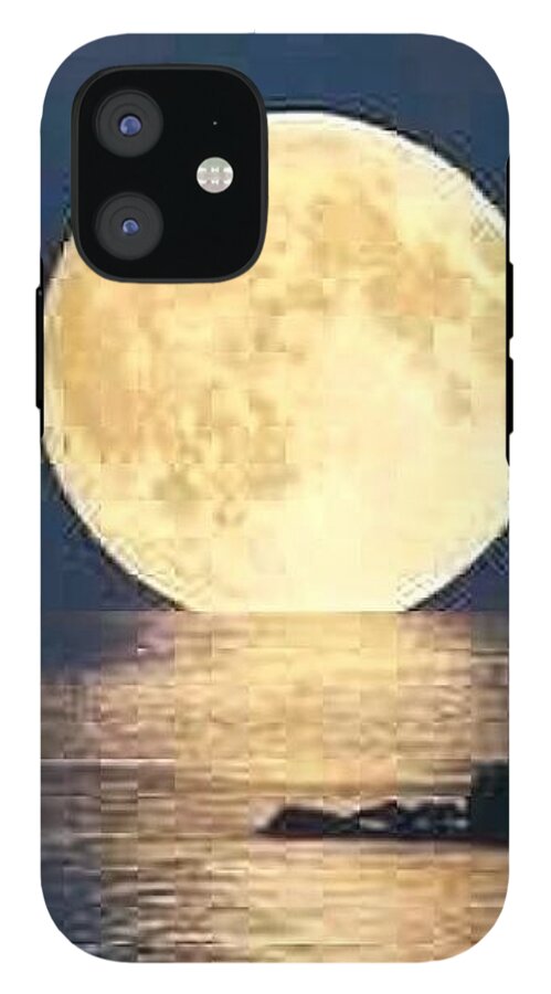 Moonrise Over Tranquil Waters - Phone Case