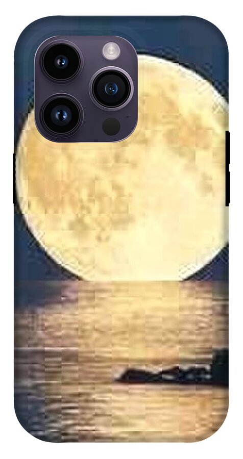 Moonrise Over Tranquil Waters - Phone Case