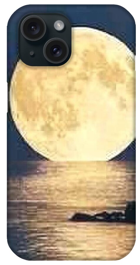 Moonrise Over Tranquil Waters - Phone Case