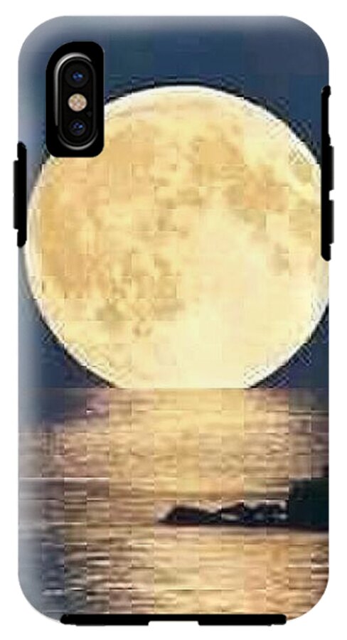 Moonrise Over Tranquil Waters - Phone Case