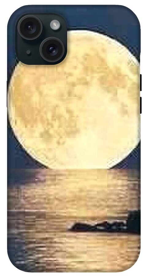 Moonrise Over Tranquil Waters - Phone Case