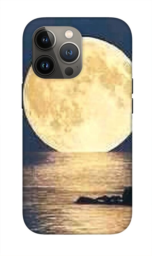 Moonrise Over Tranquil Waters - Phone Case