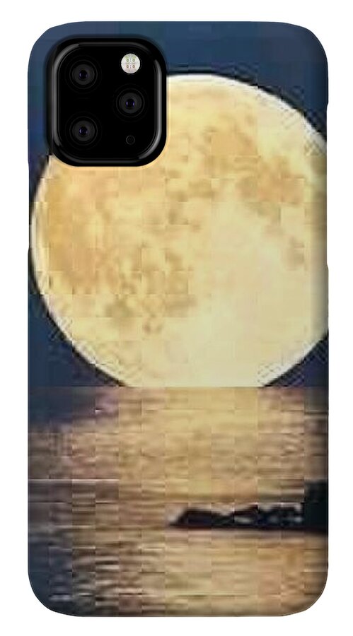 Moonrise Over Tranquil Waters - Phone Case