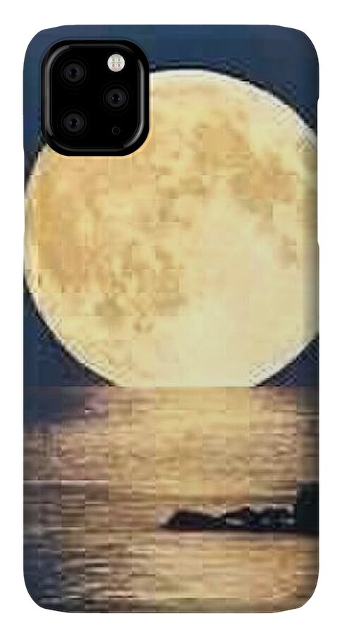 Moonrise Over Tranquil Waters - Phone Case
