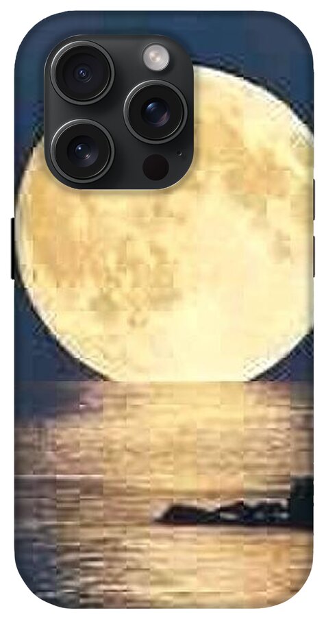 Moonrise Over Tranquil Waters - Phone Case