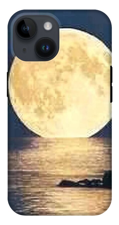 Moonrise Over Tranquil Waters - Phone Case