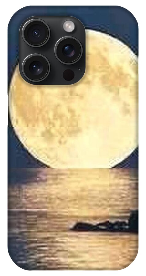 Moonrise Over Tranquil Waters - Phone Case