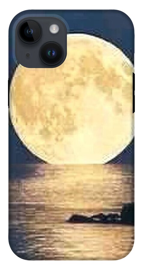 Moonrise Over Tranquil Waters - Phone Case