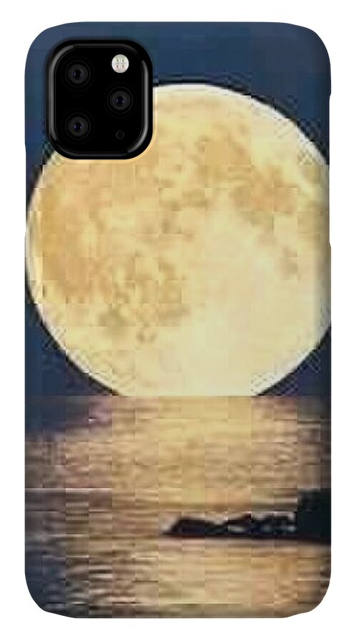 Moonrise Over Tranquil Waters - Phone Case