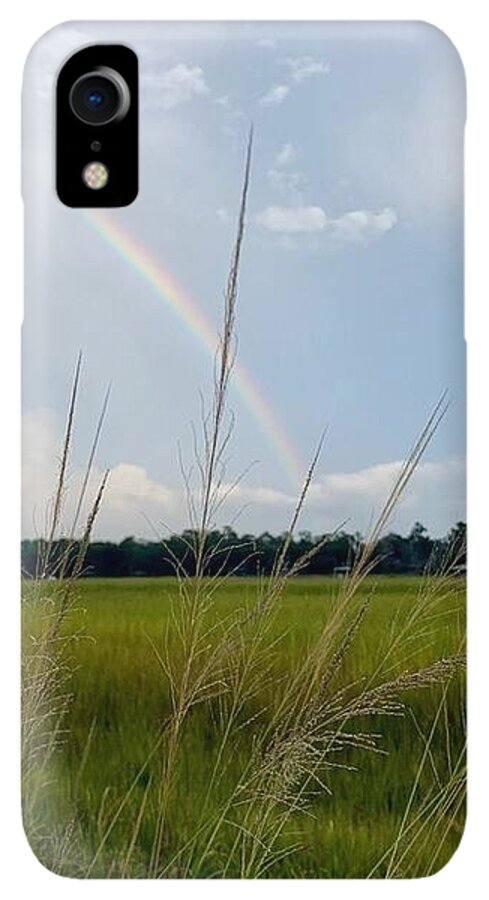 Rainbow Over Peaceful Meadow - Phone Case