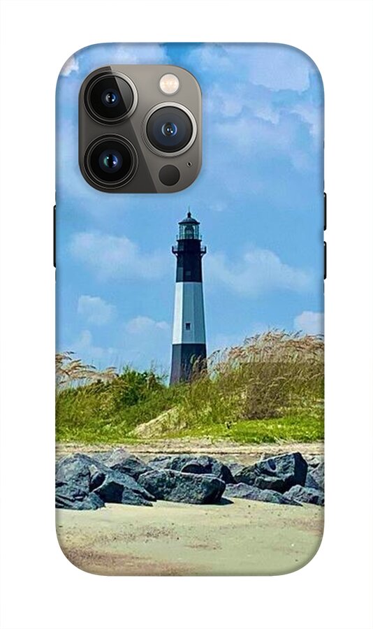 Serene Lighthouse by the Shoreline - Phone Case