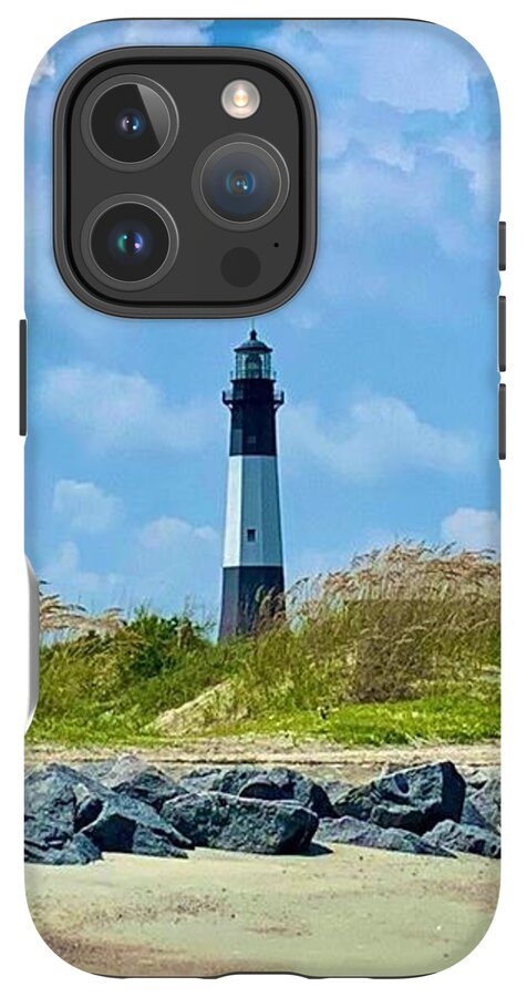 Serene Lighthouse by the Shoreline - Phone Case
