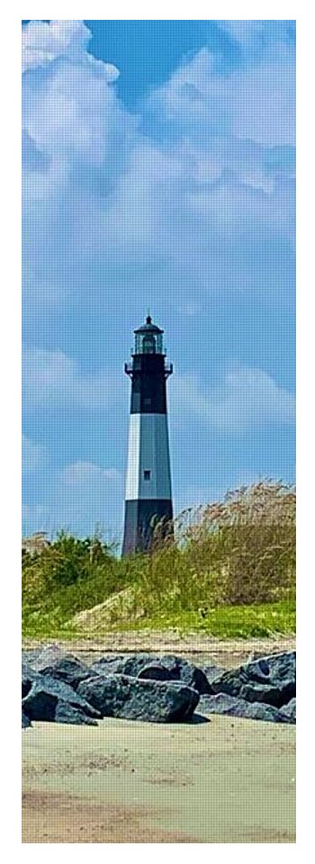 Serene Lighthouse by the Shoreline - Yoga Mat