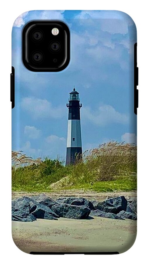 Serene Lighthouse by the Shoreline - Phone Case