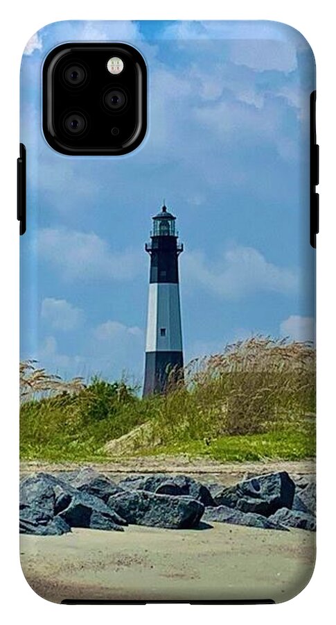Serene Lighthouse by the Shoreline - Phone Case