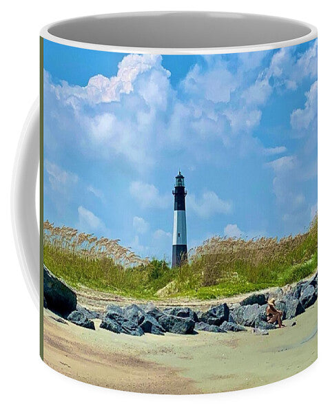 Serene Lighthouse by the Shoreline - Mug