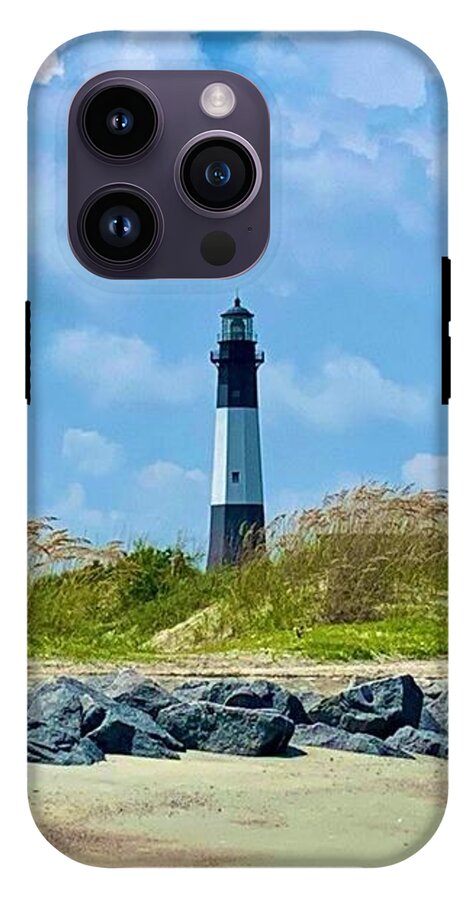 Serene Lighthouse by the Shoreline - Phone Case