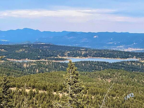 Serene Mountain Lake View - Art Print