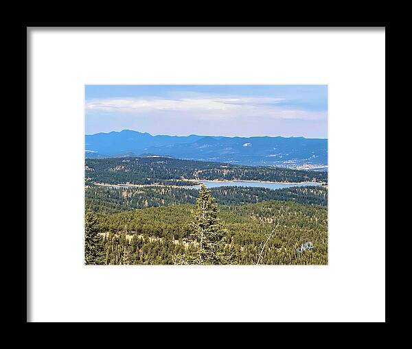 Serene Mountain Lake View - Framed Print
