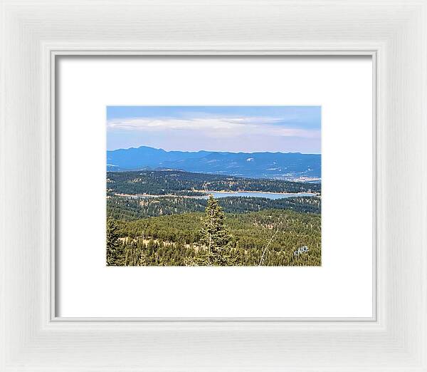 Serene Mountain Lake View - Framed Print