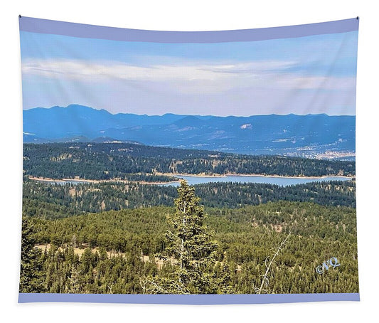 Serene Mountain Lake View - Tapestry