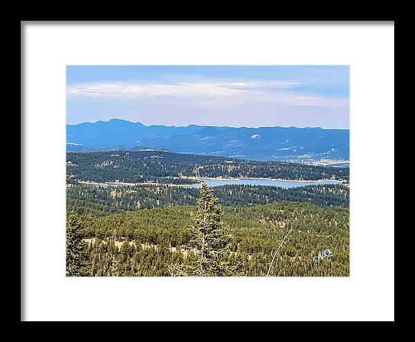 Serene Mountain Lake View - Framed Print