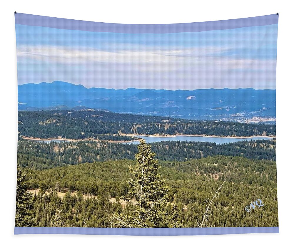 Serene Mountain Lake View - Tapestry