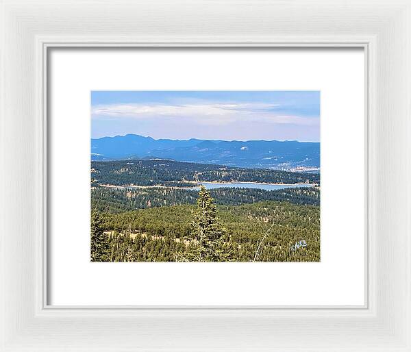 Serene Mountain Lake View - Framed Print