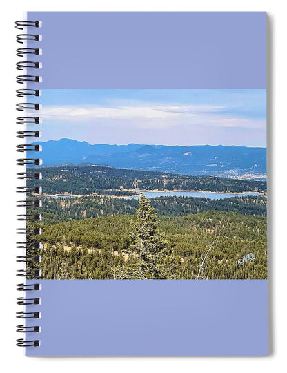 Serene Mountain Lake View - Spiral Notebook