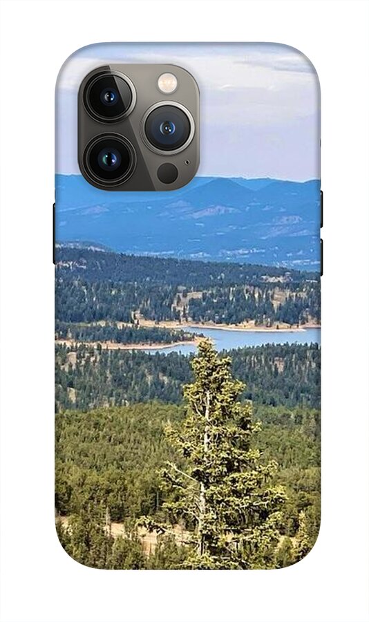 Serene Mountain Lake View - Phone Case