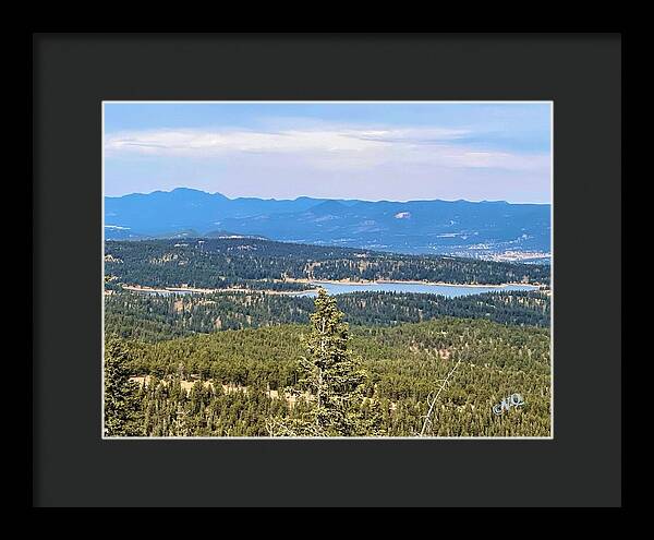 Serene Mountain Lake View - Framed Print