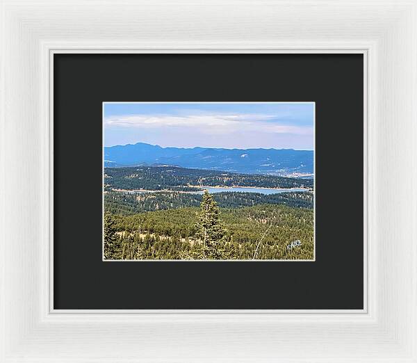 Serene Mountain Lake View - Framed Print