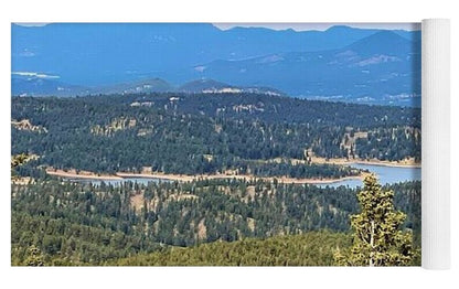 Serene Mountain Lake View - Yoga Mat