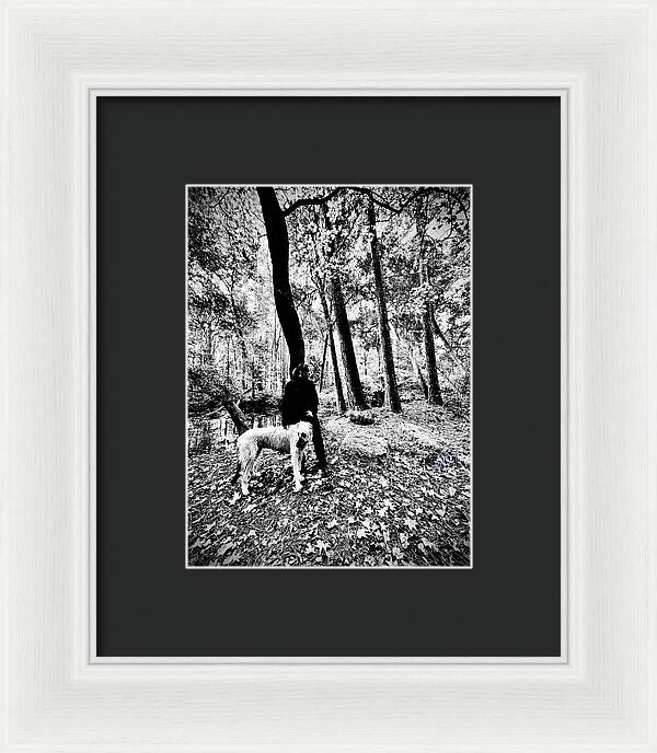 Solitude in the Autumn Woods - Framed Print