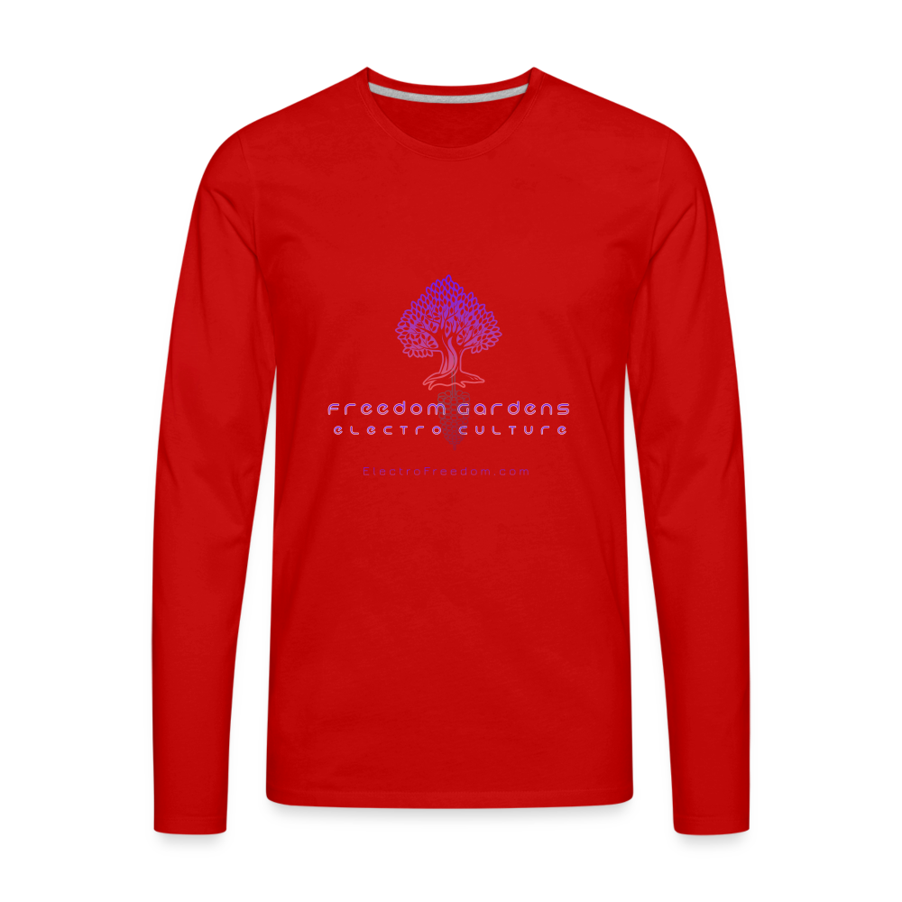 Men's Freedom Gardens Premium Long Sleeve T-Shirt - red