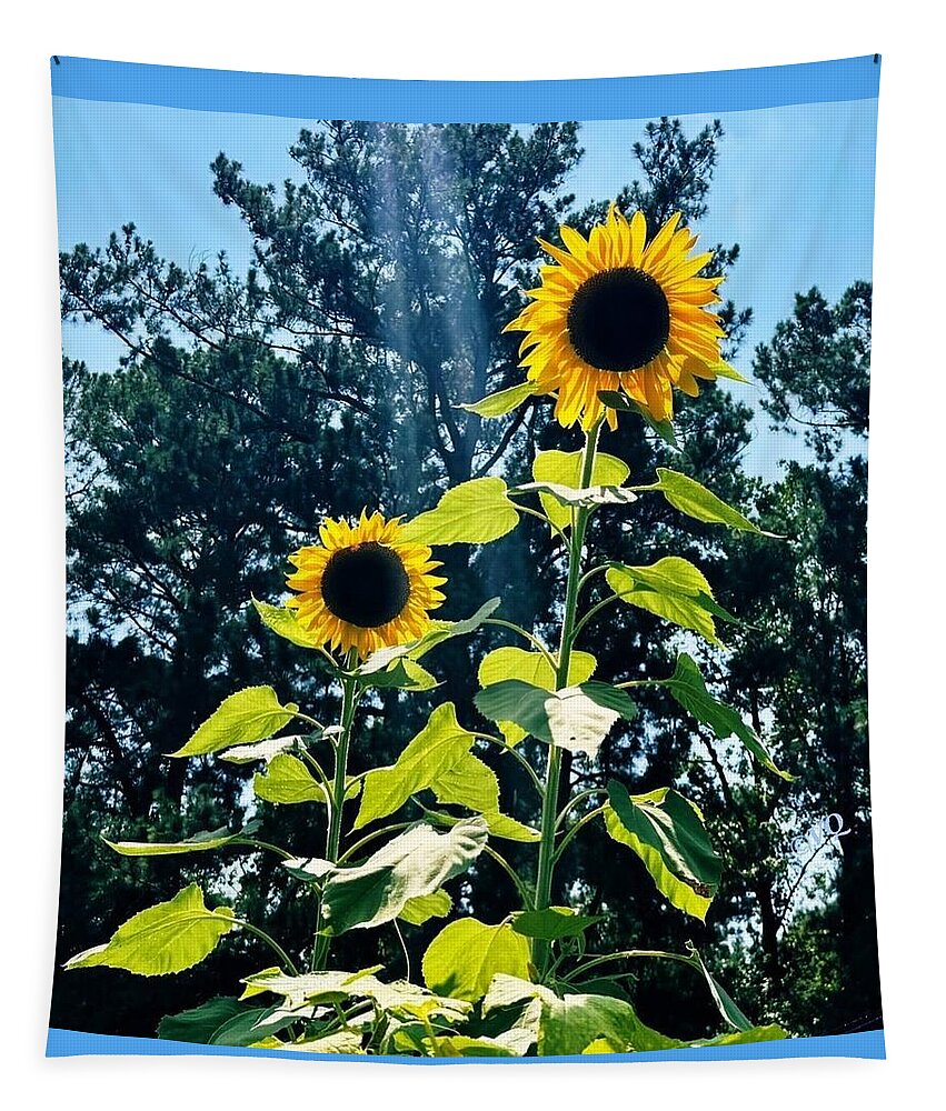 Sunflowers Reaching Towards the Sky - Tapestry