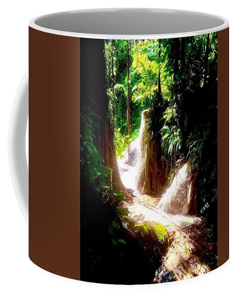 Sunlit Jungle Waterfall - Mug