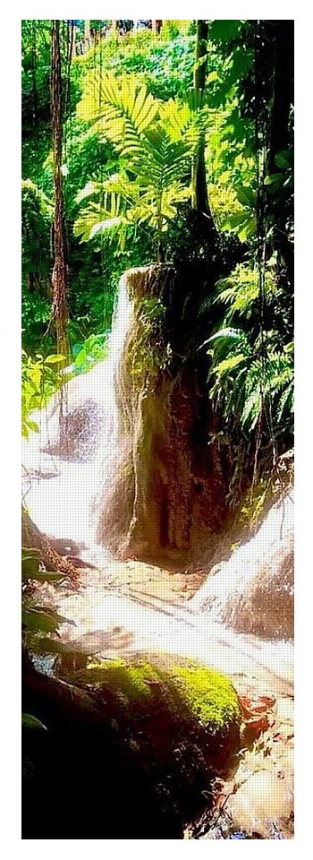 Sunlit Jungle Waterfall - Yoga Mat