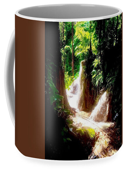 Sunlit Jungle Waterfall - Mug