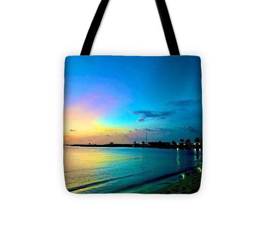 Tranquil Evening on Tropical Shore - Tote Bag