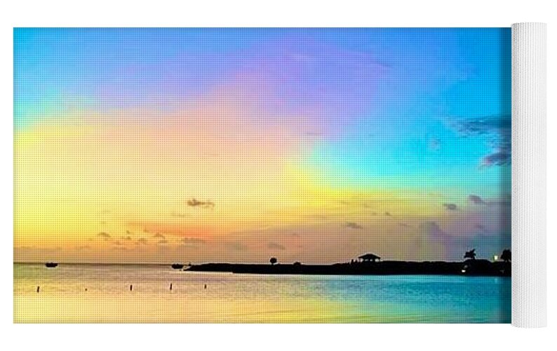 Tranquil Evening on Tropical Shore - Yoga Mat