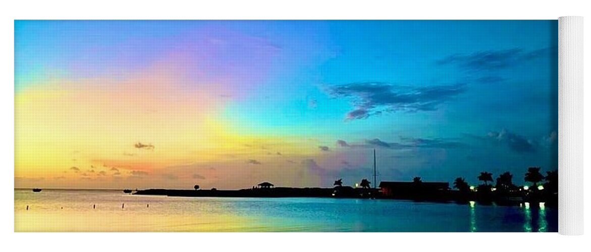 Tranquil Evening on Tropical Shore - Yoga Mat