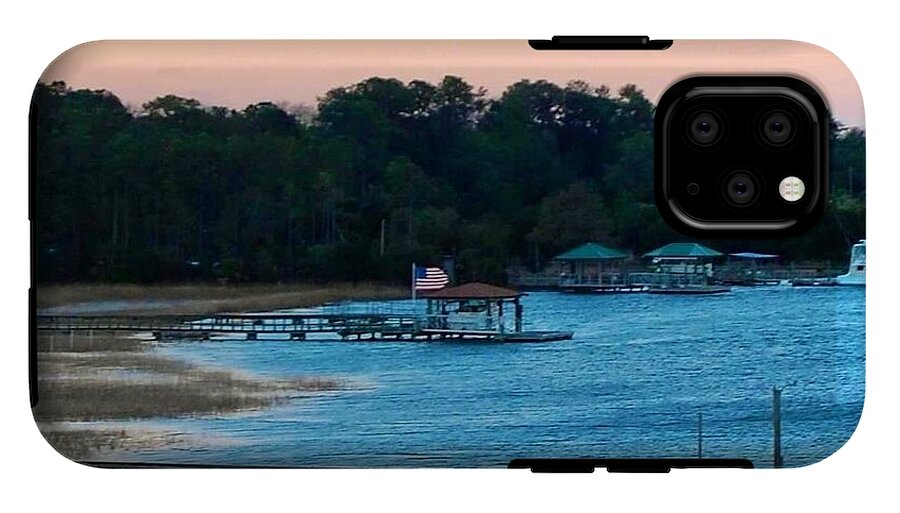 Tranquil Lakeside at Sunset - Phone Case